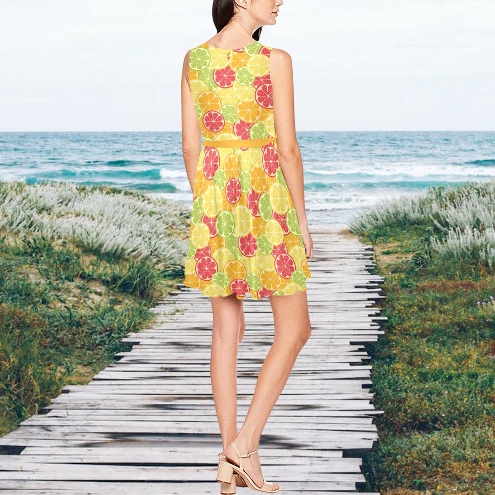 Fruitilicious Women's Sleeveless Skater Dress