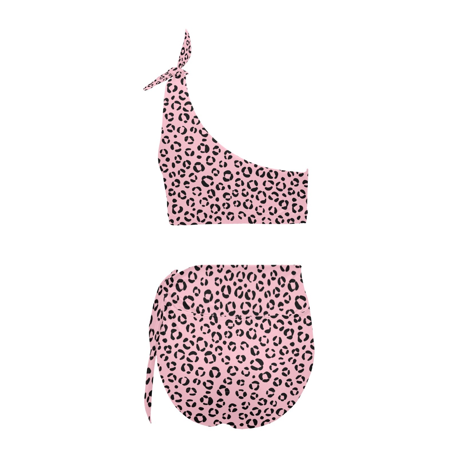 Leopard Reflex One Shoulder Bikini Swimsuit