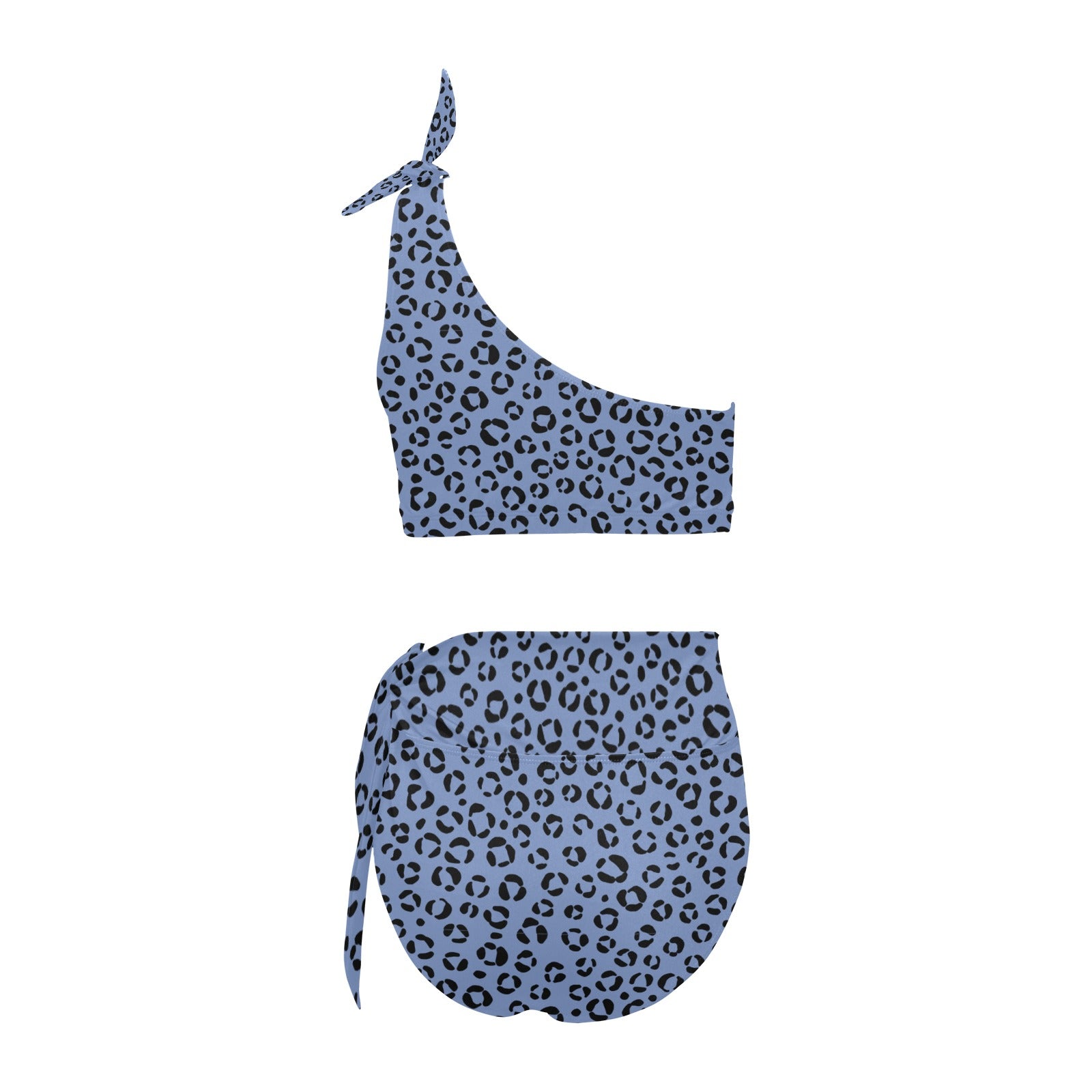 Leopard Reflex One Shoulder Bikini Swimsuit