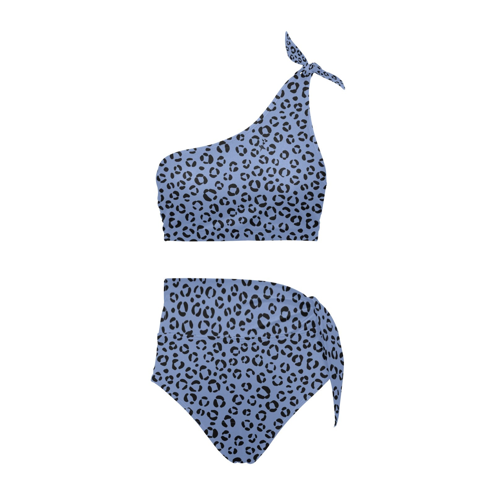 Leopard Reflex One Shoulder Bikini Swimsuit