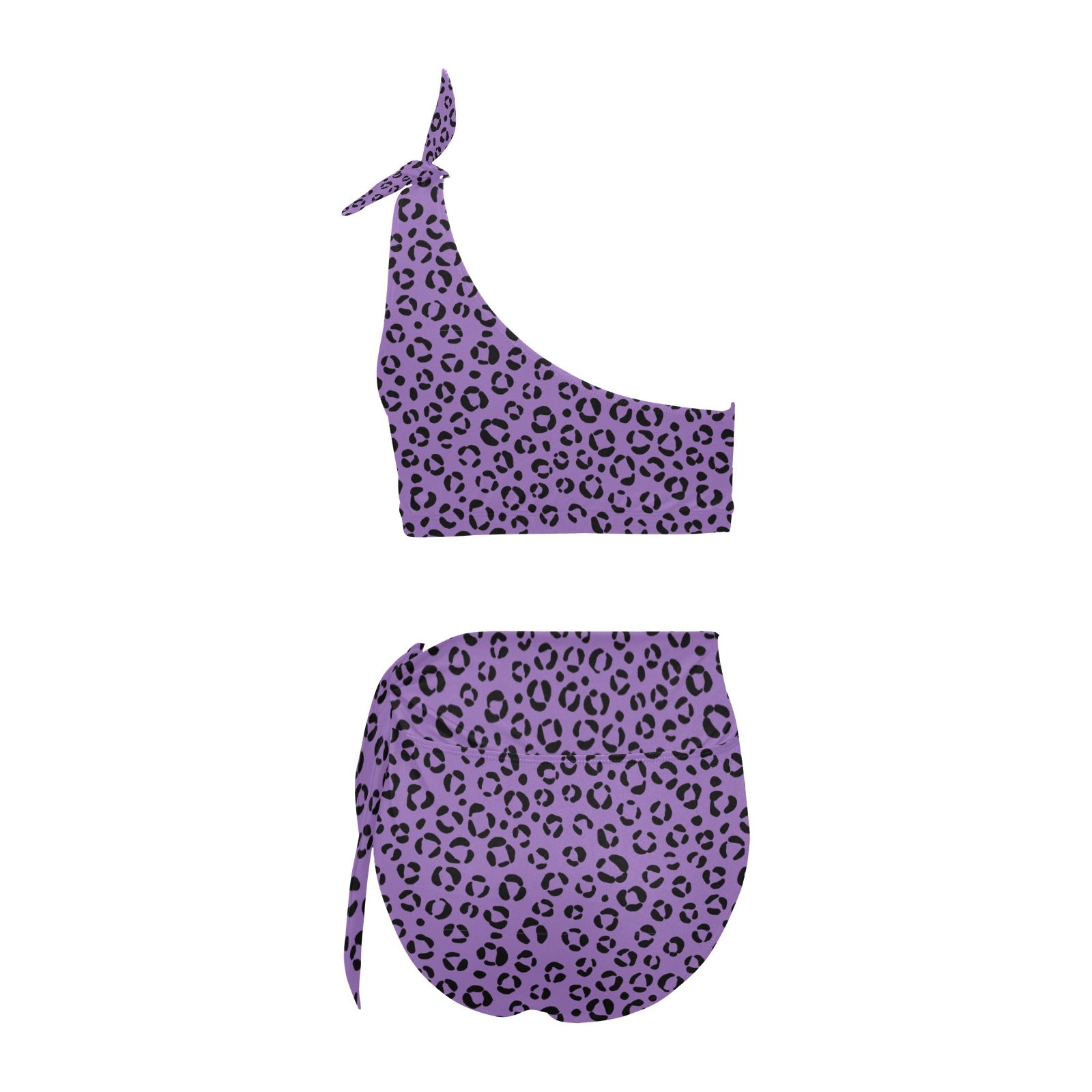 Leopard Reflex One Shoulder Bikini Swimsuit