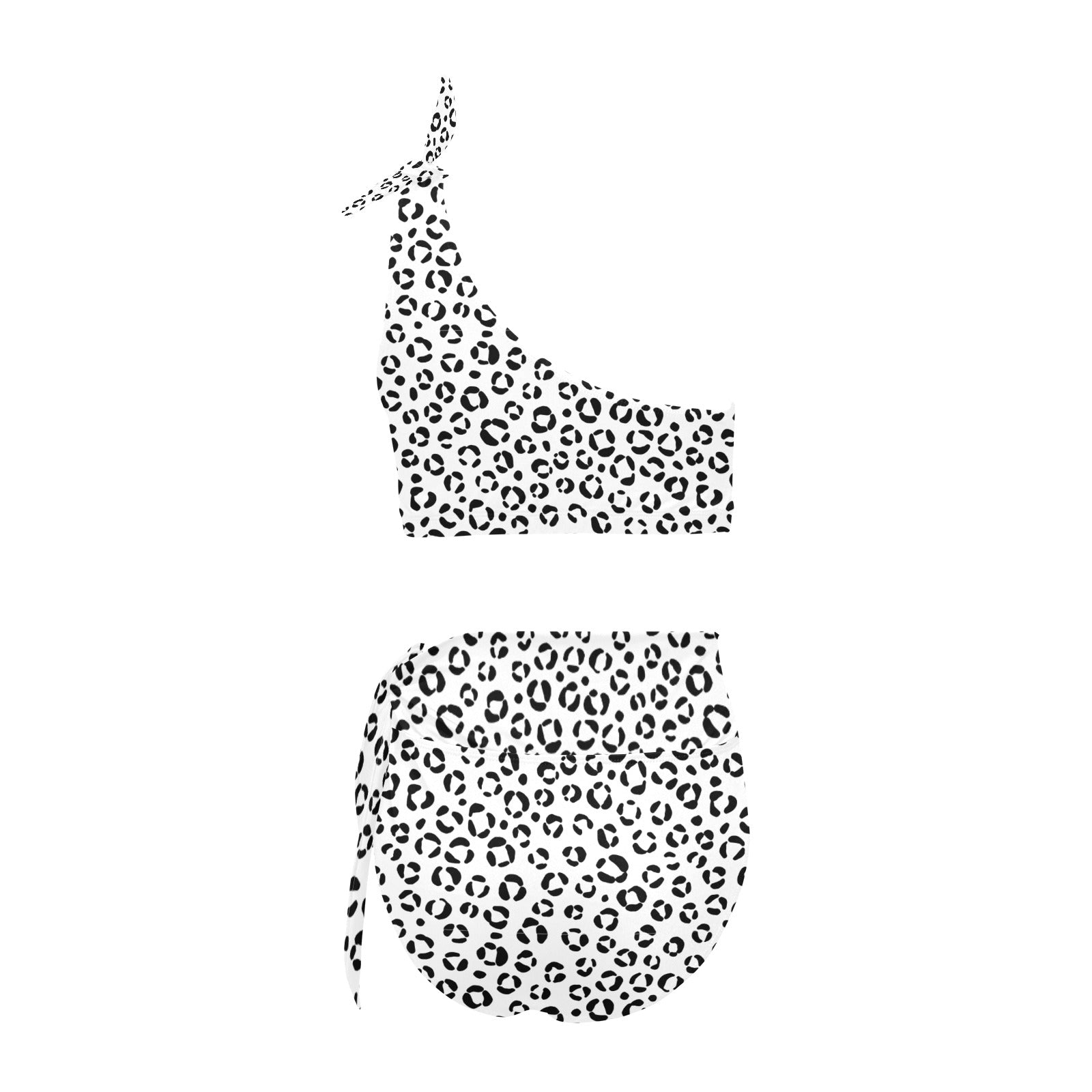 Leopard Reflex One Shoulder Bikini Swimsuit