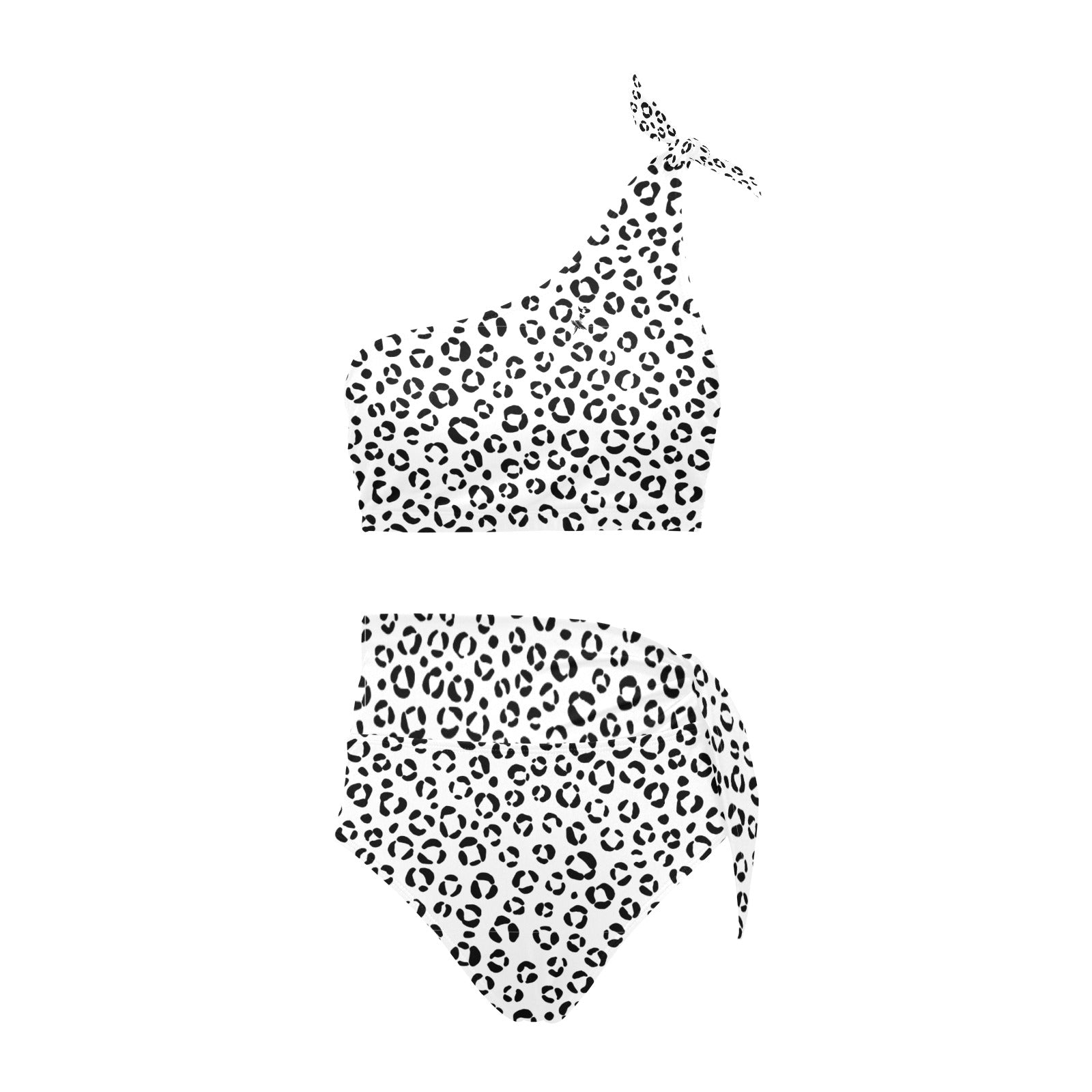 Leopard Reflex One Shoulder Bikini Swimsuit